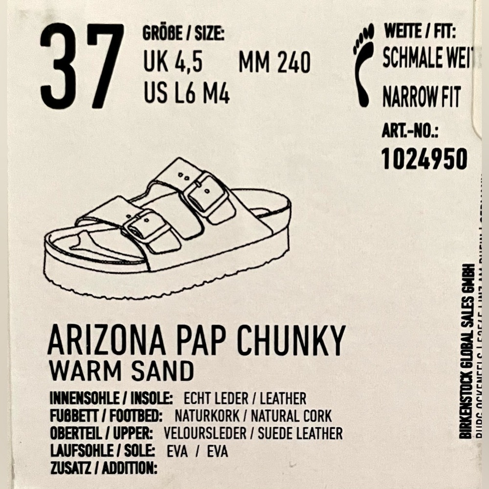 Papillio Women’s Sz 6 Arizona Pap Chunky Warm Sand Slip On Sandal NIB - Picture 8 of 8